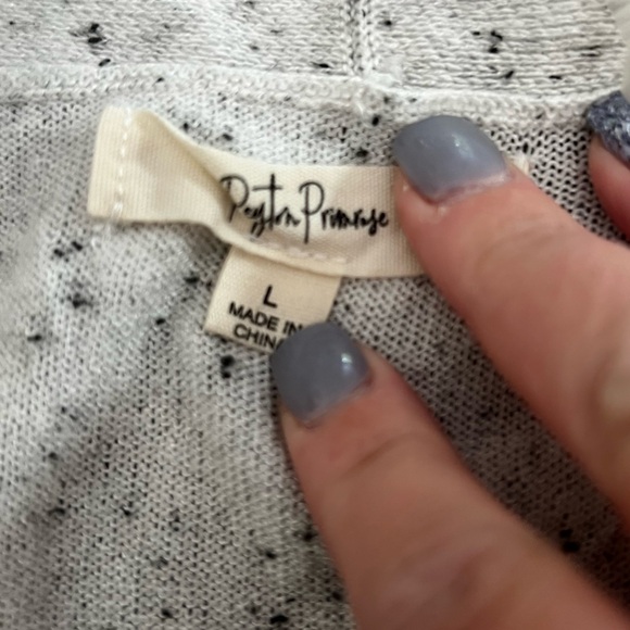 Peyton primrose grey large speckled cardigan - Picture 7 of 9